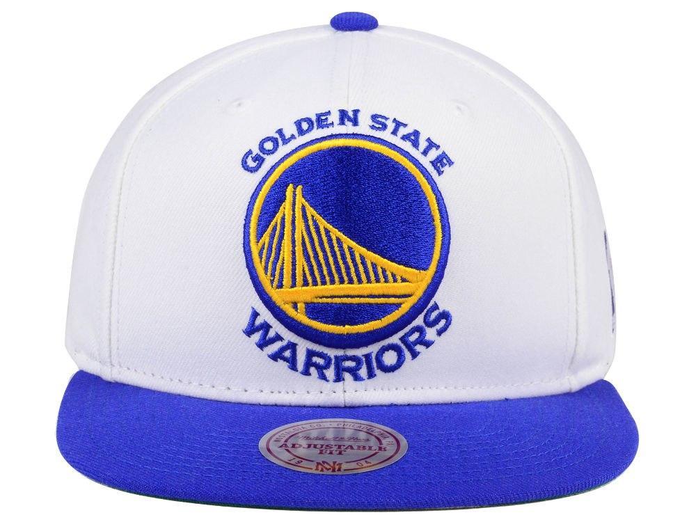 Cappellino snapback con logo XL dei Golden State Warriors Mitchell &amp; Ness NBA